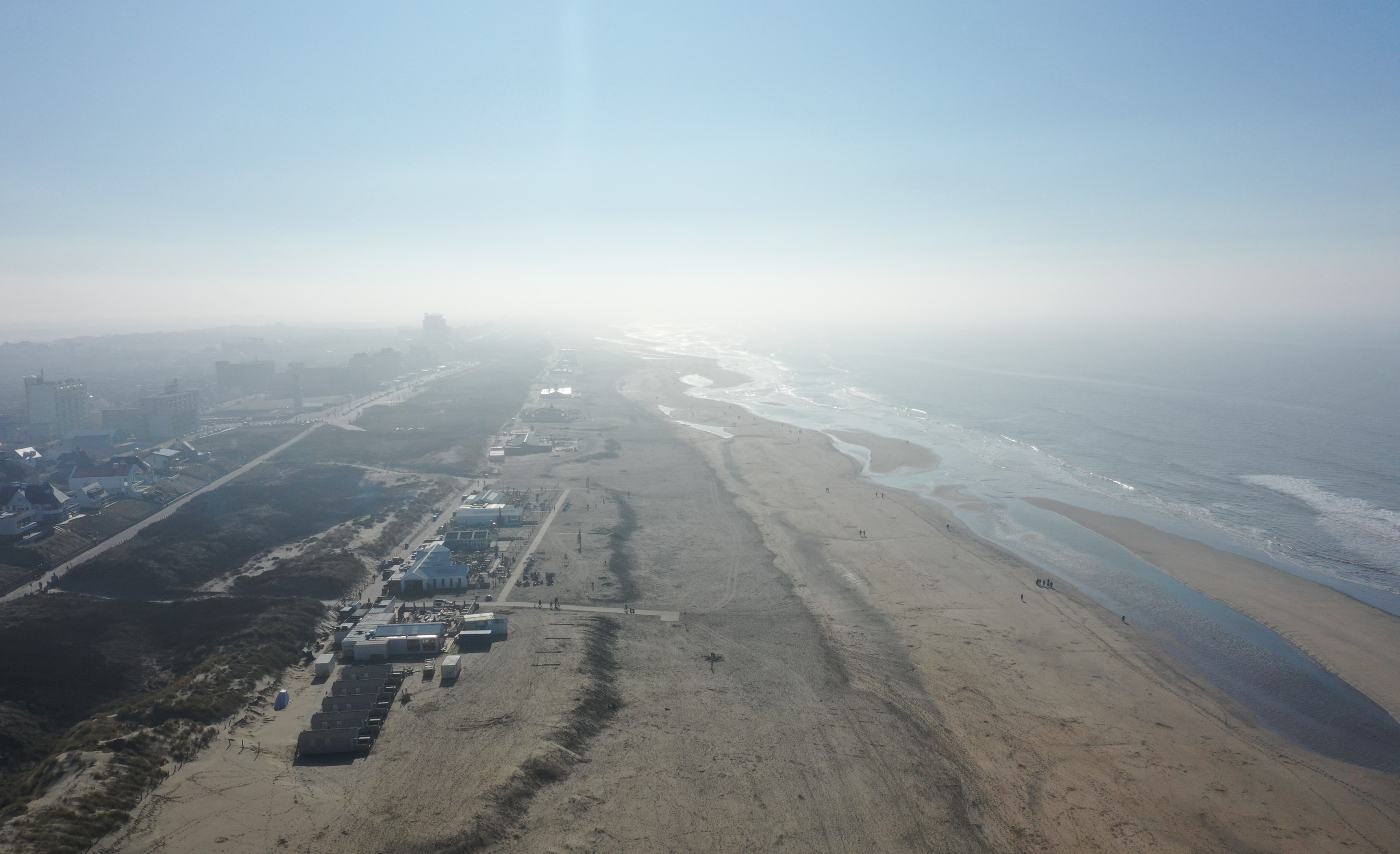 Noordwijk kust dronefoto